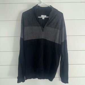 Calvin Klein Men's Two-Tone Zip-Up Sweater